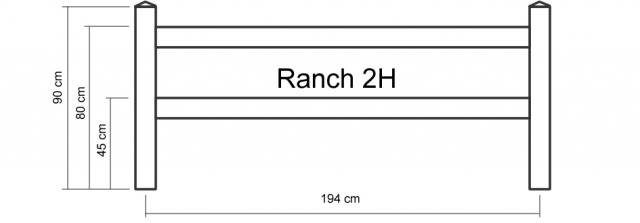 Plastična ograda - Ranch 2H